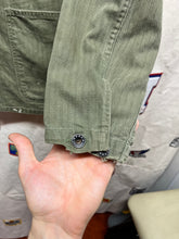 Load image into Gallery viewer, Vtg Military Herringbone Twill Stamped Field Three Pocket Large Jacket
