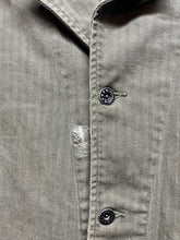 Load image into Gallery viewer, Vtg Military Herringbone Twill Stamped Field Three Pocket Large Jacket
