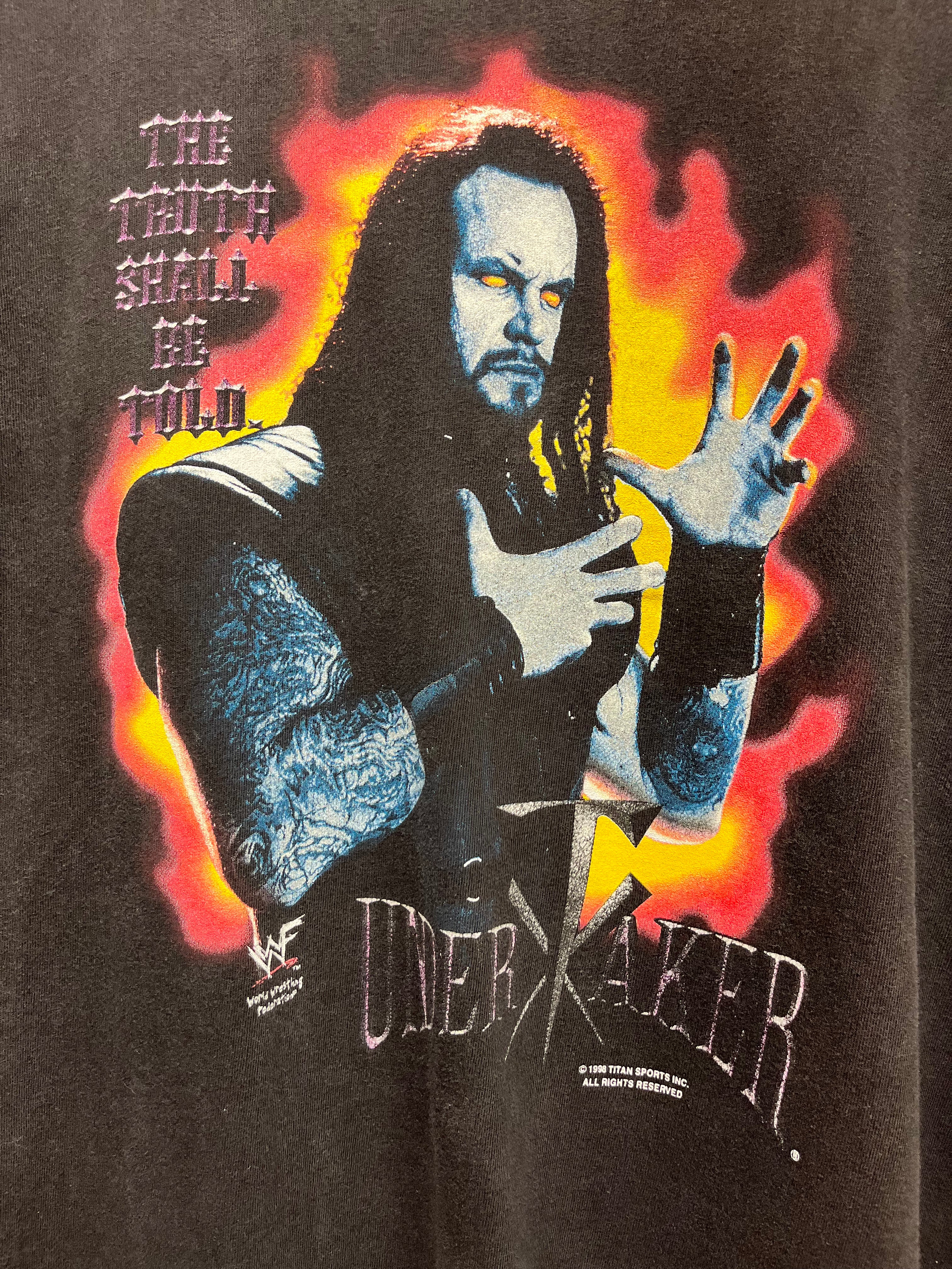 Vtg WWF Wrestling Federation Undertaker "Rest In Peace" (Youth XL) Shirt