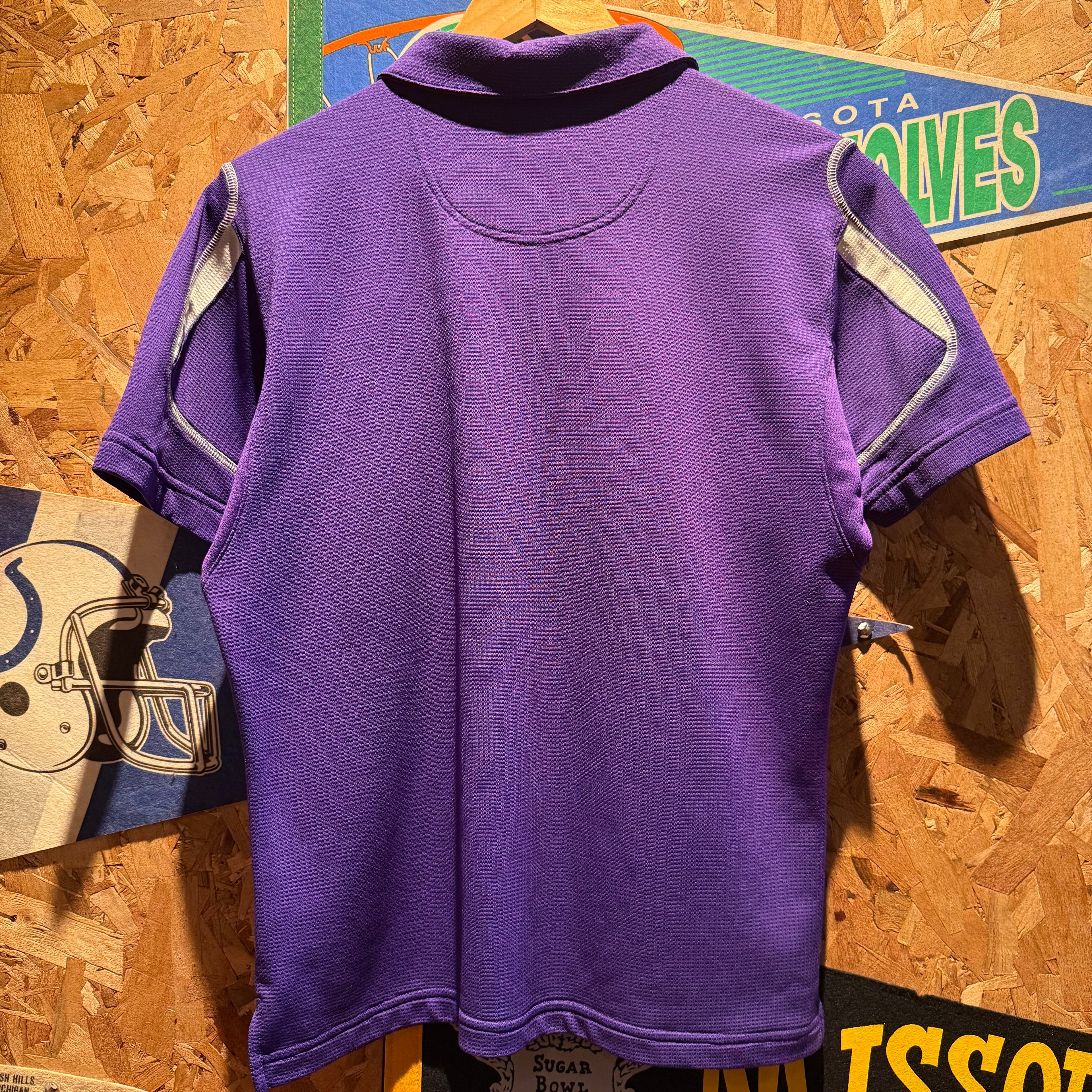 Vintage Nike University of Evansville Purple Aces Polo Shirt: Youth L