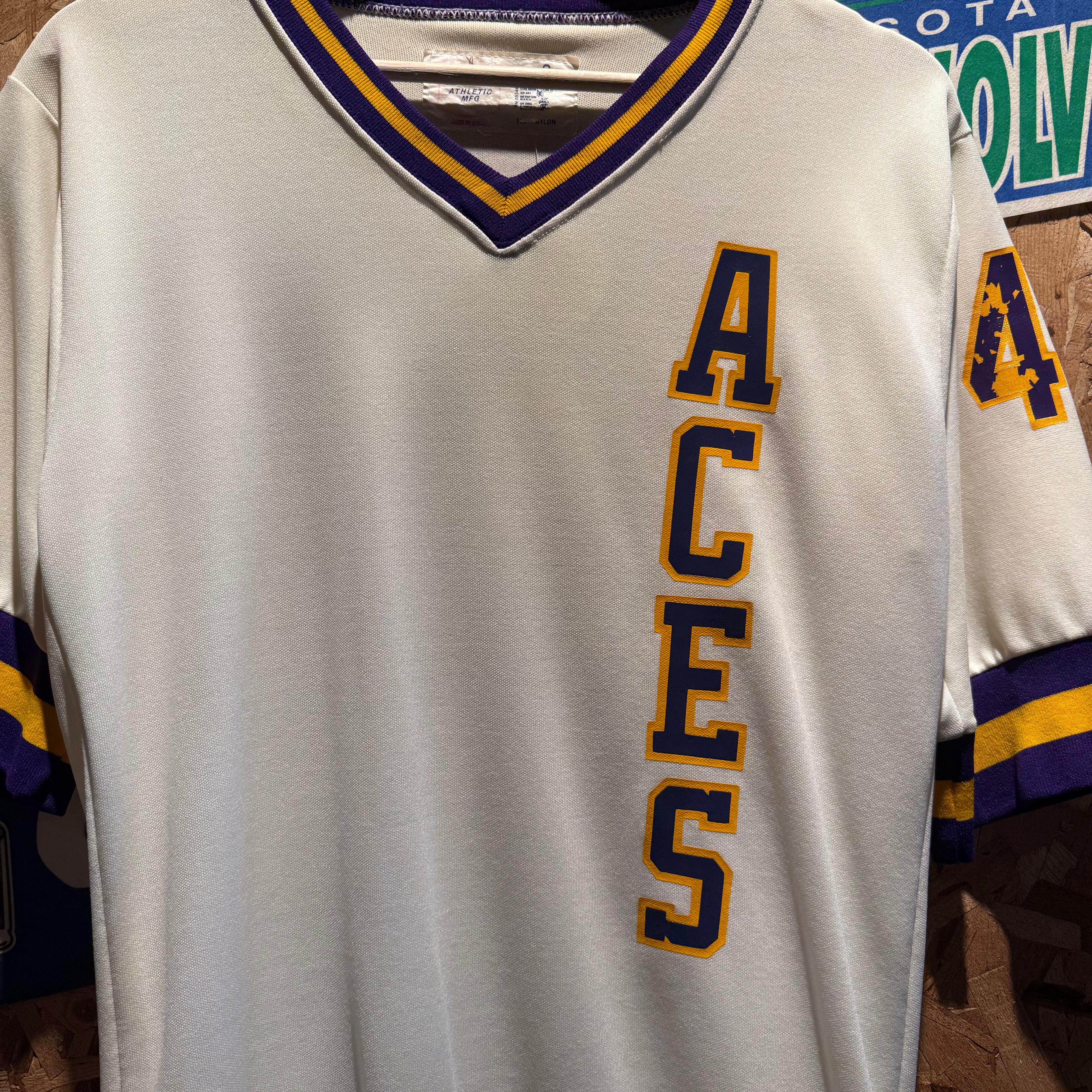 Vintage University of Evansville Purple Aces Sports Jersey: S