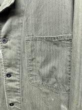 Load image into Gallery viewer, Vtg Military Herringbone Twill Stamped Field Three Pocket Large Jacket
