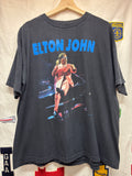 Vintage Elton John Concert 90's Tour Danish Black T-Shirt: XL