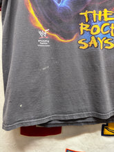 Load image into Gallery viewer, Vintage The Rock Says No Roody Poos Allowed WWF Wrestling T-Shirt: Large
