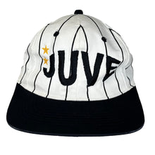 Load image into Gallery viewer, Vtg Juventus FC Soccer Juve 90&#39;s Pinstripe Embroidered Snapback Hat
