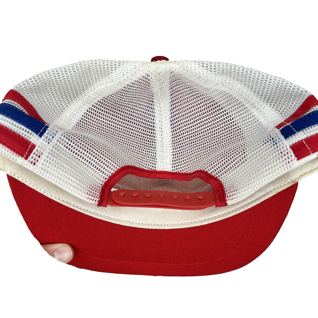 Vtg Bill Elliott Nascar Melling Oil 9 80's 3-Stripe Patch Snapback Trucker Hat