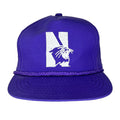 Vtg Northwestern University Wildcats Purple Rope Snapback Hat