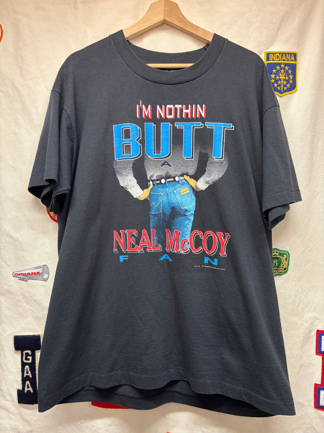 Vintage I'm Nothin Butt Neal McCoy Fan On Tour Wrangler Jeans Country Music T-Shirt: XL