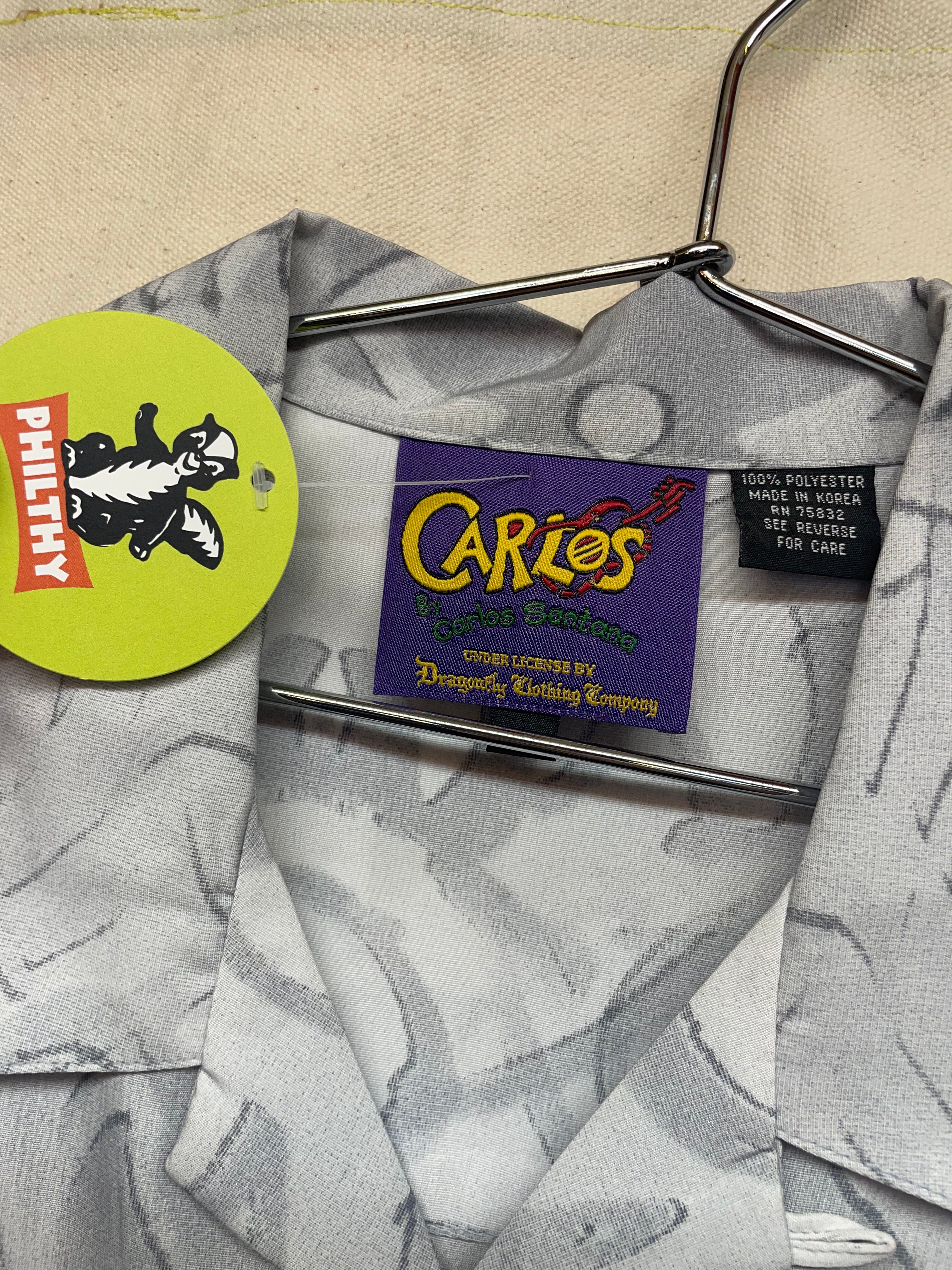 Vintage Carlos Santana Dragonfly Beast Button Up Shirt: Large