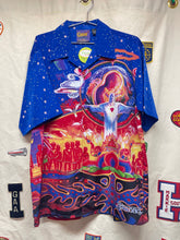 Load image into Gallery viewer, Vintage Carlos Santana Dragonfly Abstract Galaxy Button Up Shirt: Large
