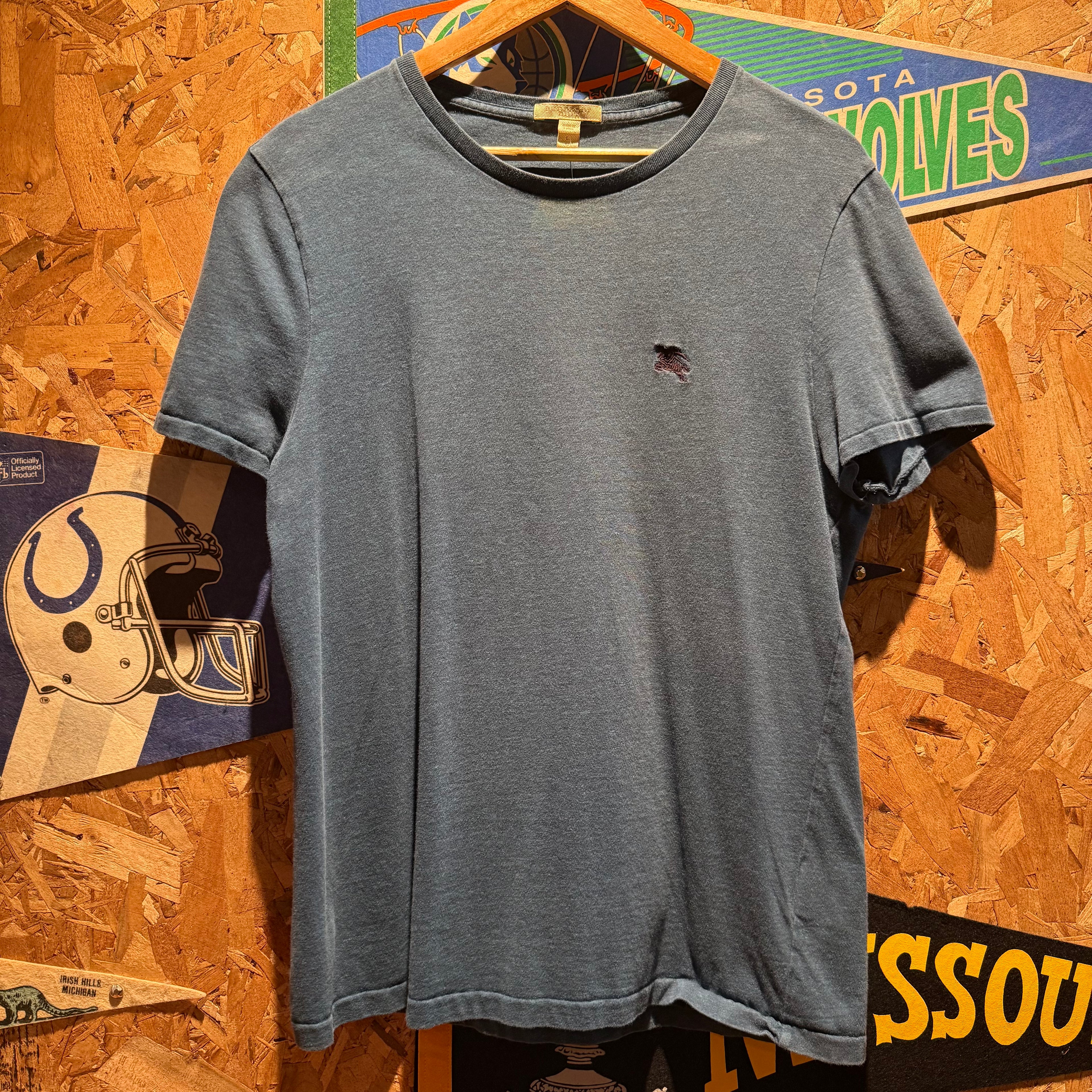 Burberry Brit Short Sleeve Blue T-Shirt: Large