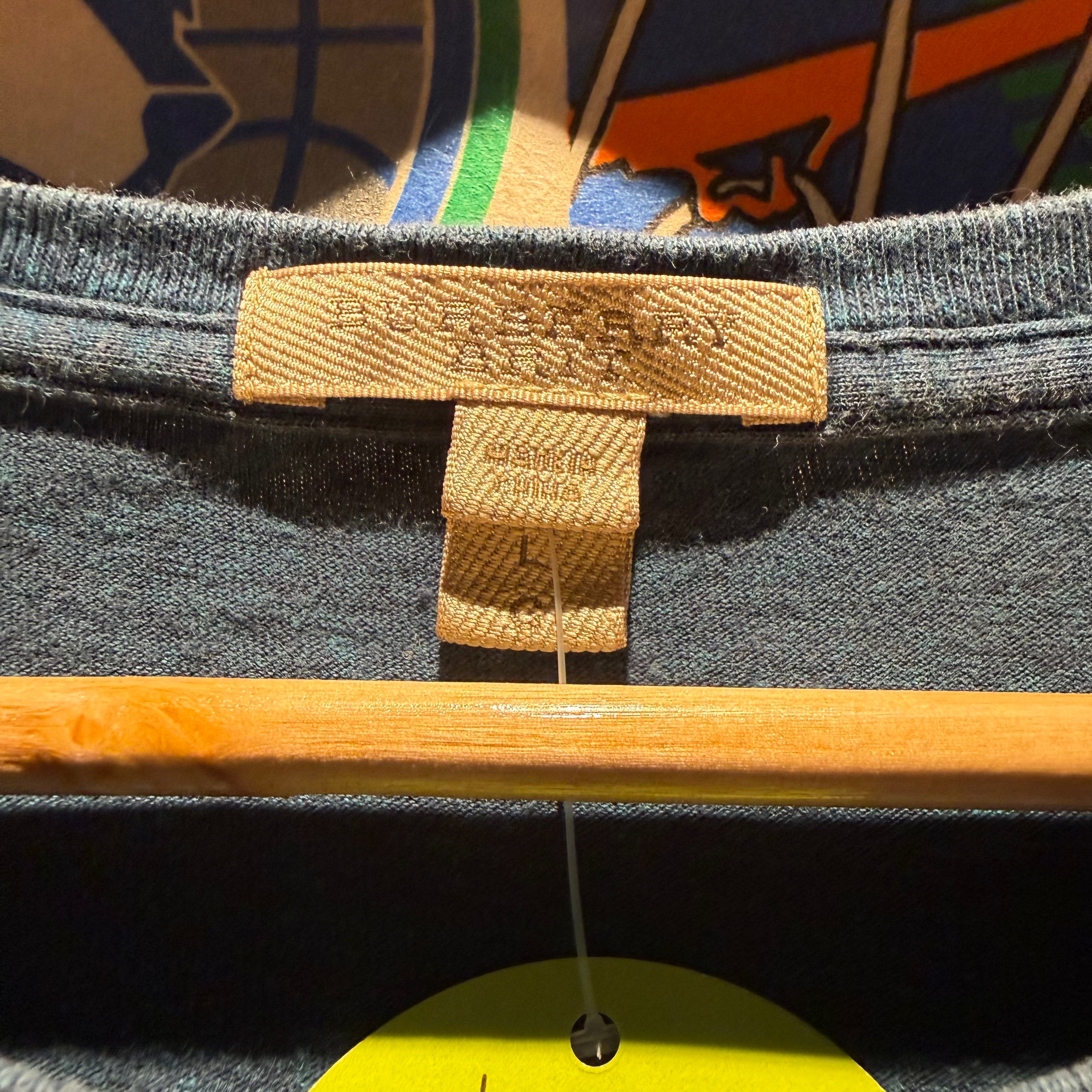 Burberry Brit Short Sleeve Blue T-Shirt: Large