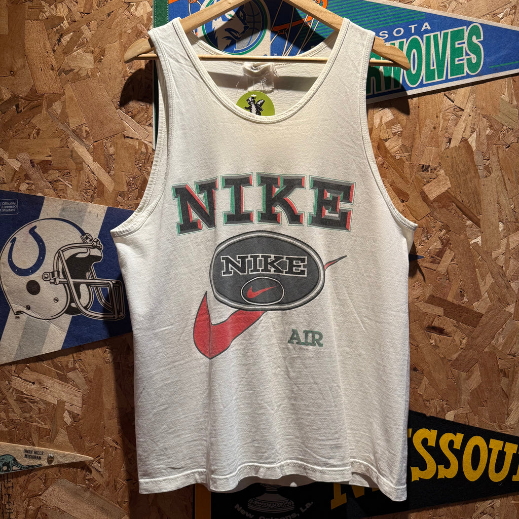 VTG 90's Nike Air Spellout Cut Off T-Shirt: Medium