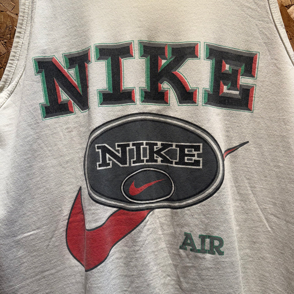 VTG 90's Nike Air Spellout Cut Off T-Shirt: Medium