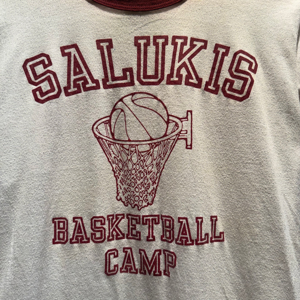 VTG Southern Illinois University SIU Basketball Camp Converse Ringer T-Shirt: Medium