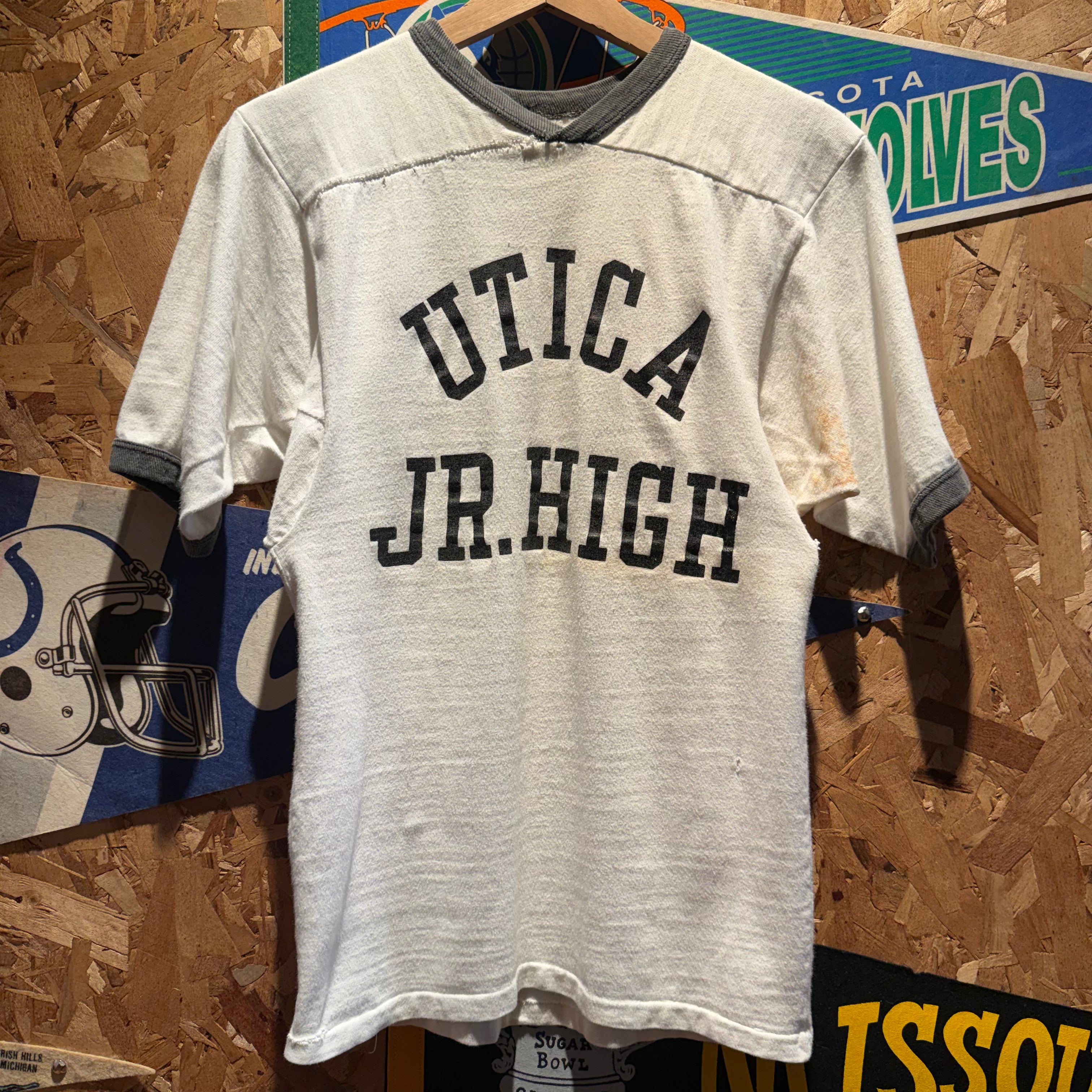 VTG 70's Utica JR. High Jersey T-Shirt: Small
