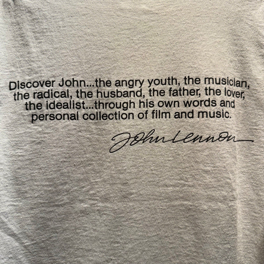 VTG 80's John Lennon Imagine Beatles Double Sided T-Shirt: Medium