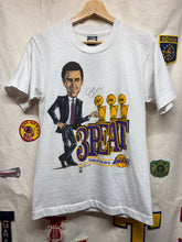 Load image into Gallery viewer, Vtg Los Angeles Lakers LA 3 Peat NBA Team of the 80&#39;s Pat Riley Championship Caricature T-Shirt: Small
