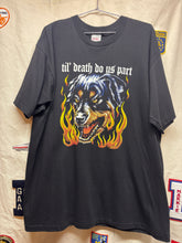 Load image into Gallery viewer, Vtg Til Death Do Us Part Rottweiler Dog Flames Black T-Shirt: XXL
