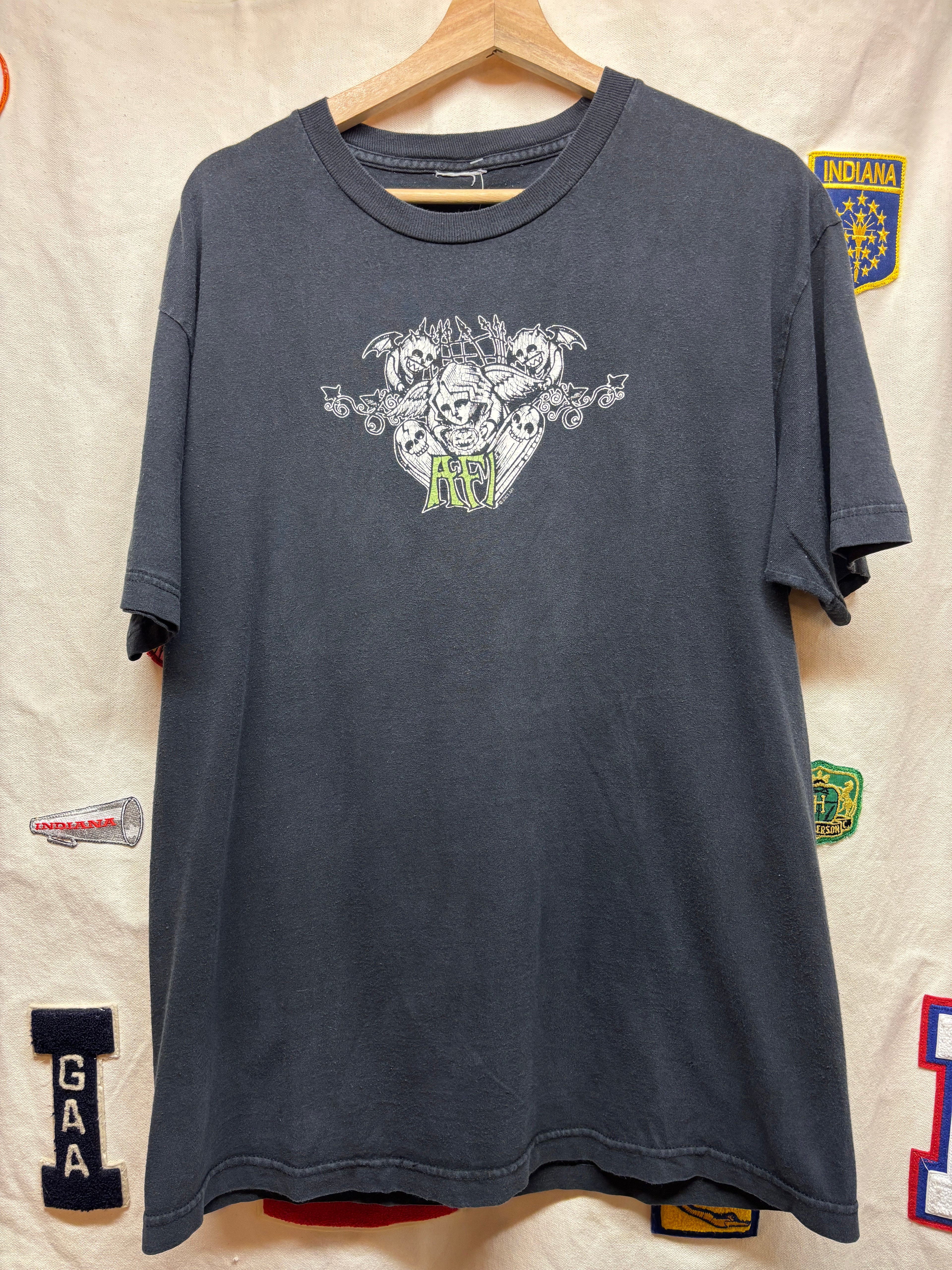 Vtg AFI 2003 Band Tour Pumpkin Cemetary Spooky Black T-Shirt: : Large