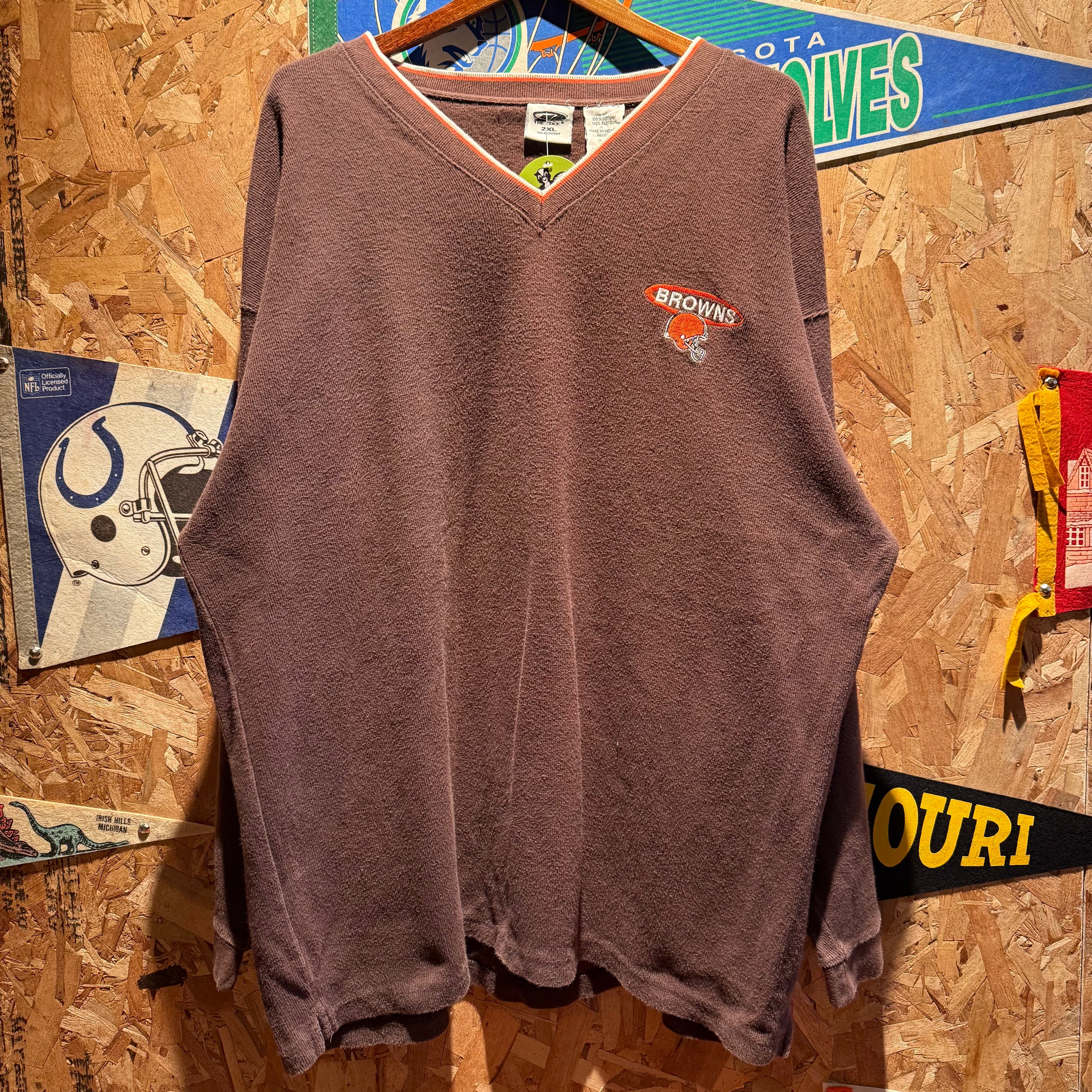Vintage NFL Cleveland Browns Football Sweatshirt: XXL