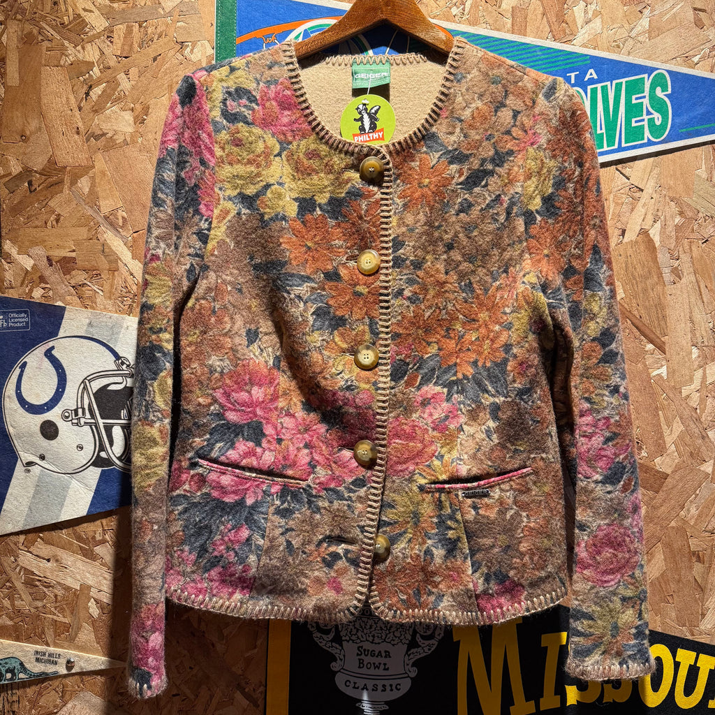 Vintage Geiger Wool Cardigan Jacket: M/L