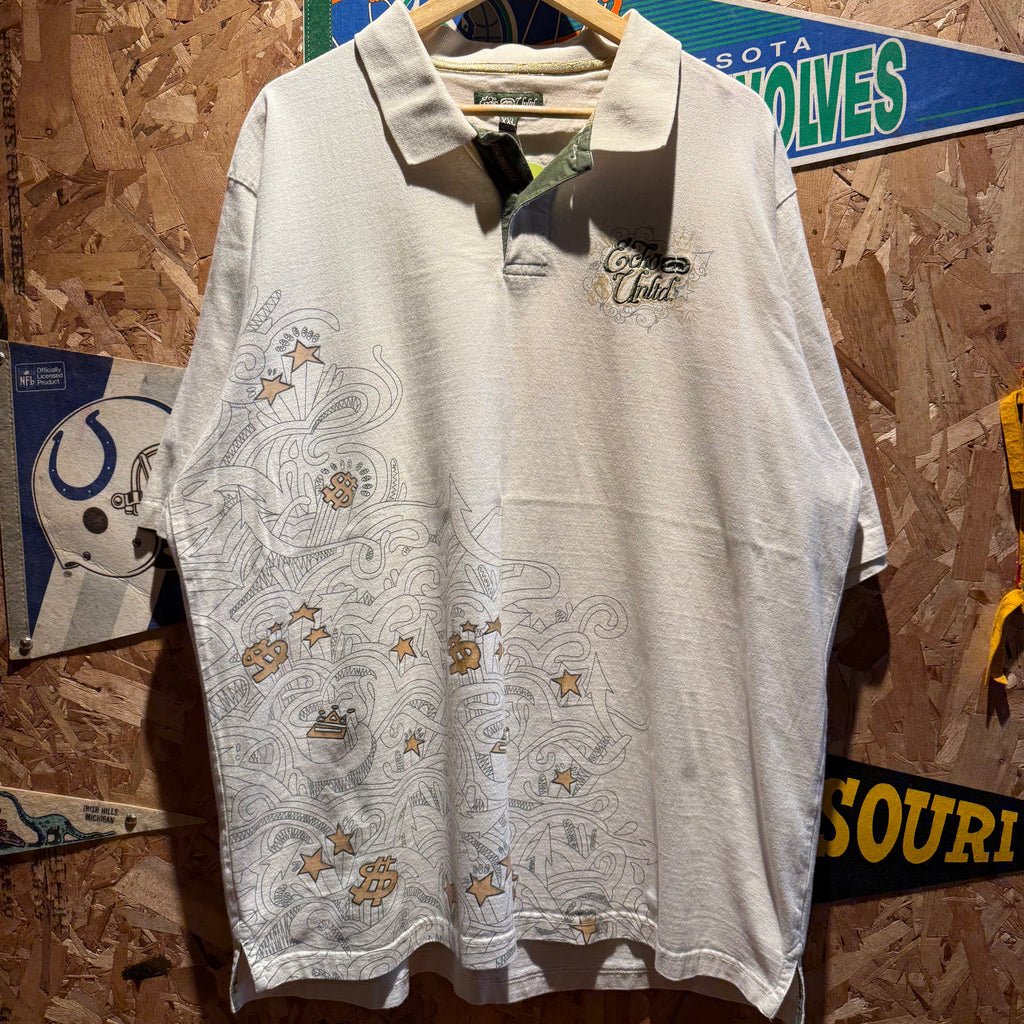 Vintage Ecko Unlimited Graphic Polo Shirt: XXL
