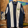 Vintage Notre Dame Fighting Irish Striped Polo Shirt: XL