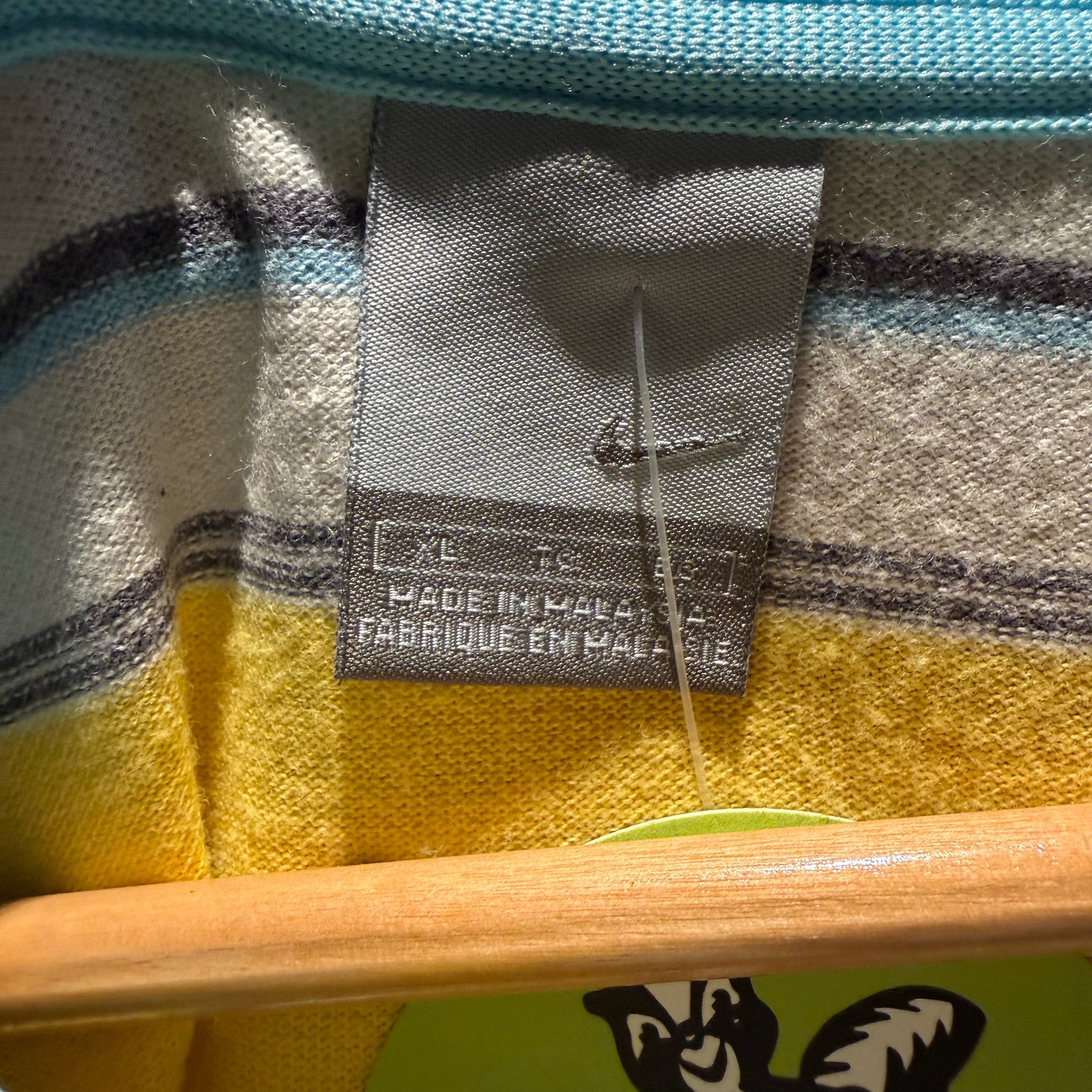 Vintage Nike Striped Polo Shirt: XL
