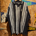 Vintage Knit Stripe Design Cotton Trades Polo: XL