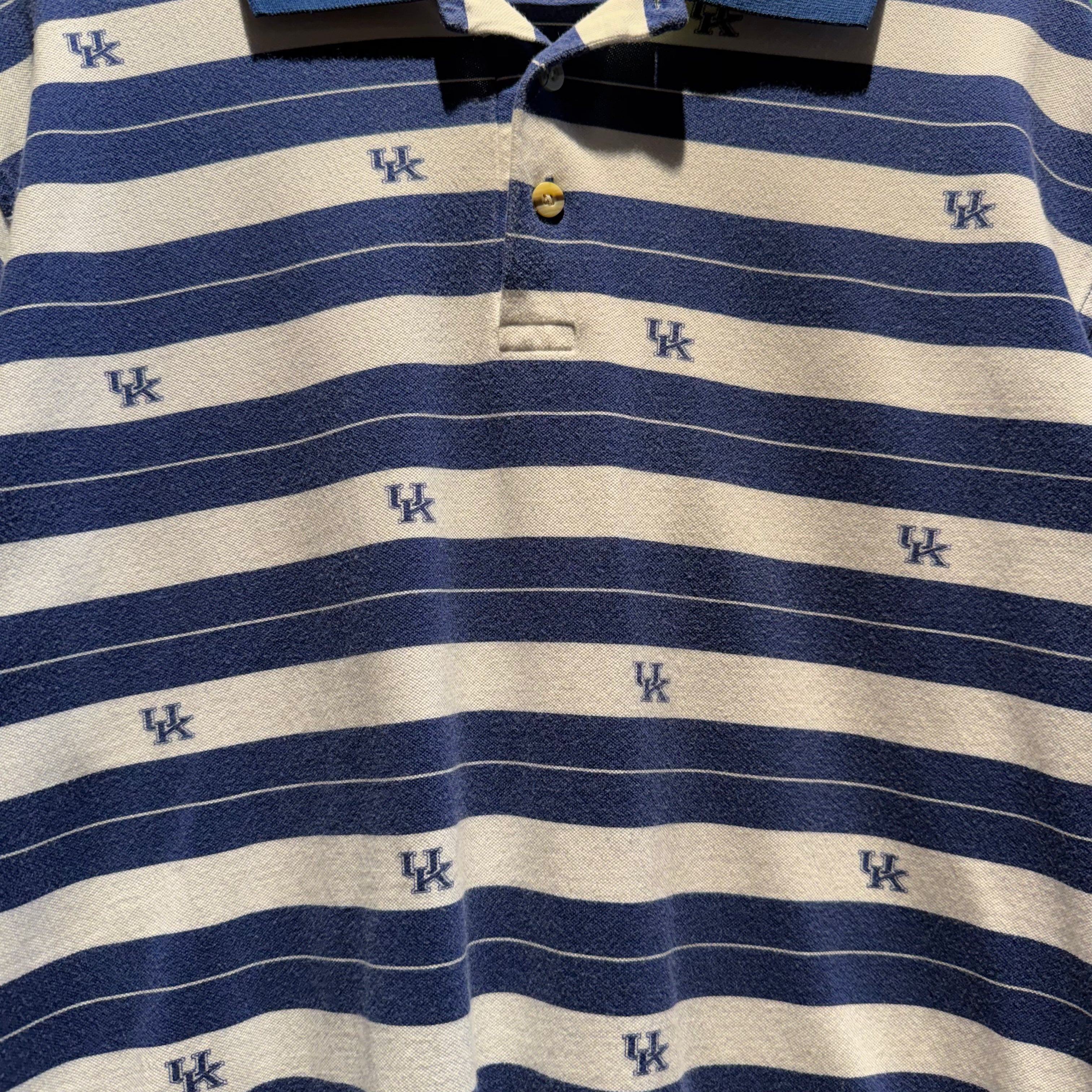 Vintage Striped University of Kentucky Polo: L