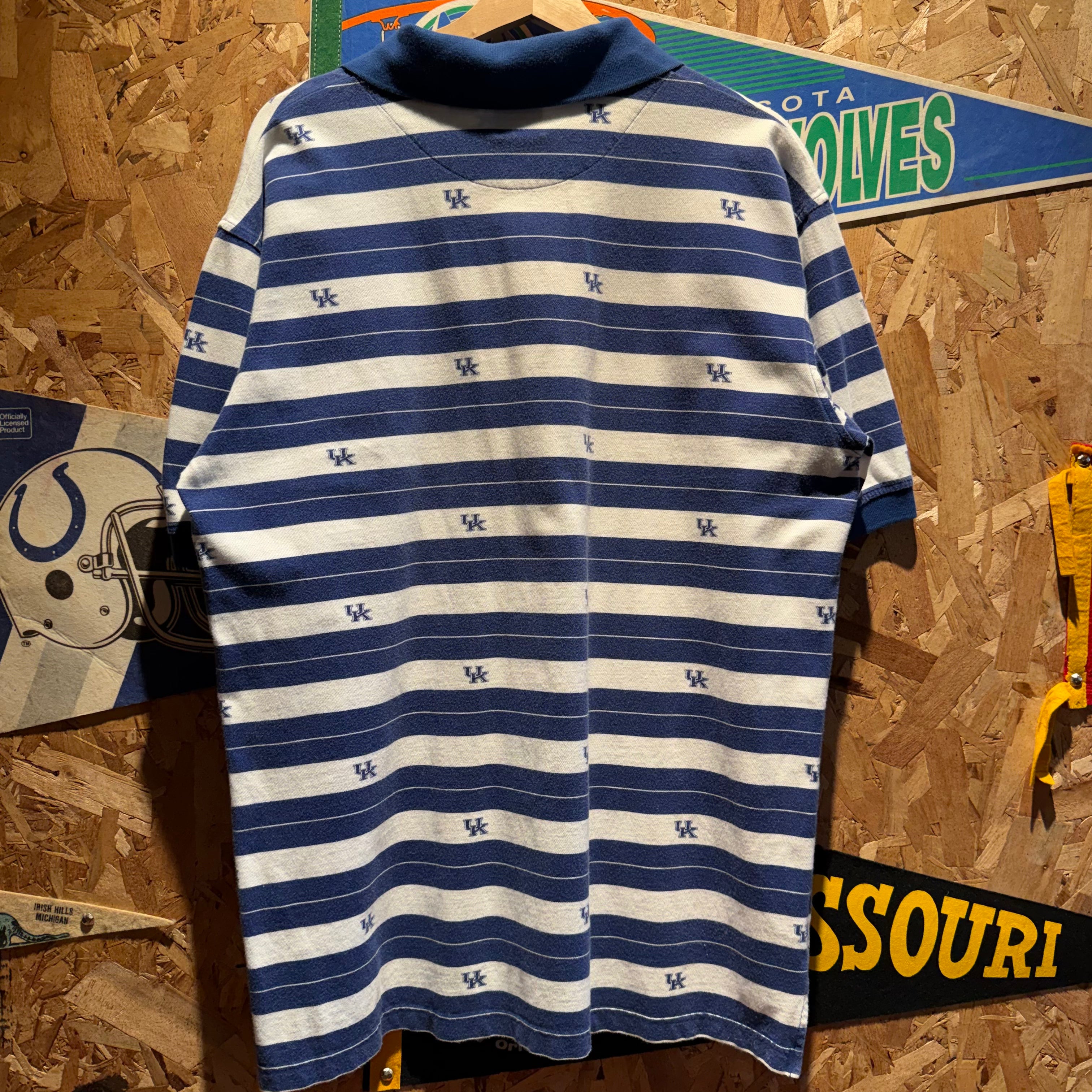 Vintage Striped University of Kentucky Polo: L