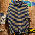 Vintage Striped Notre Dame University Polo: XL
