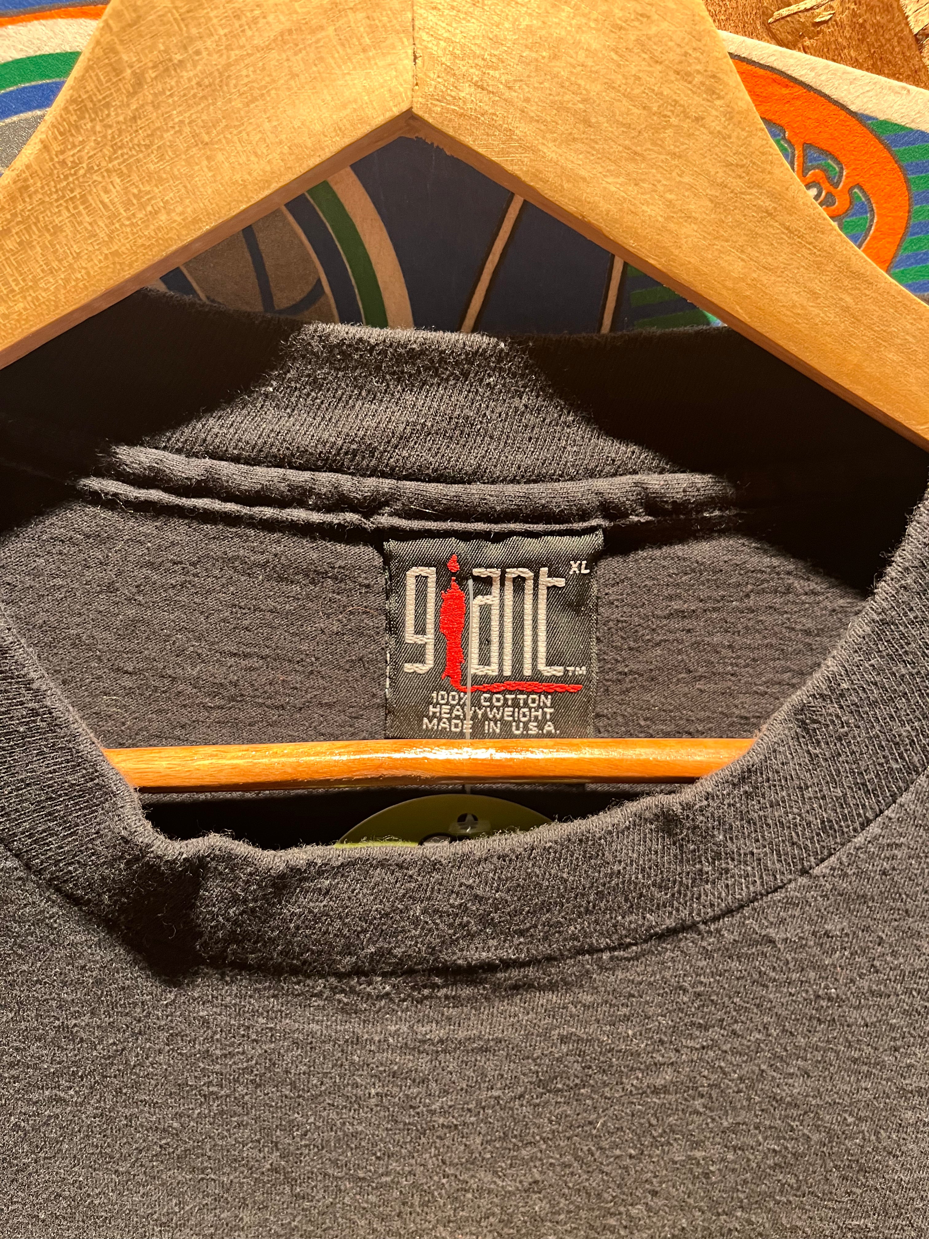 Vintage Porno for Pyros Devil Giant Band 90's Black T-Shirt: XL