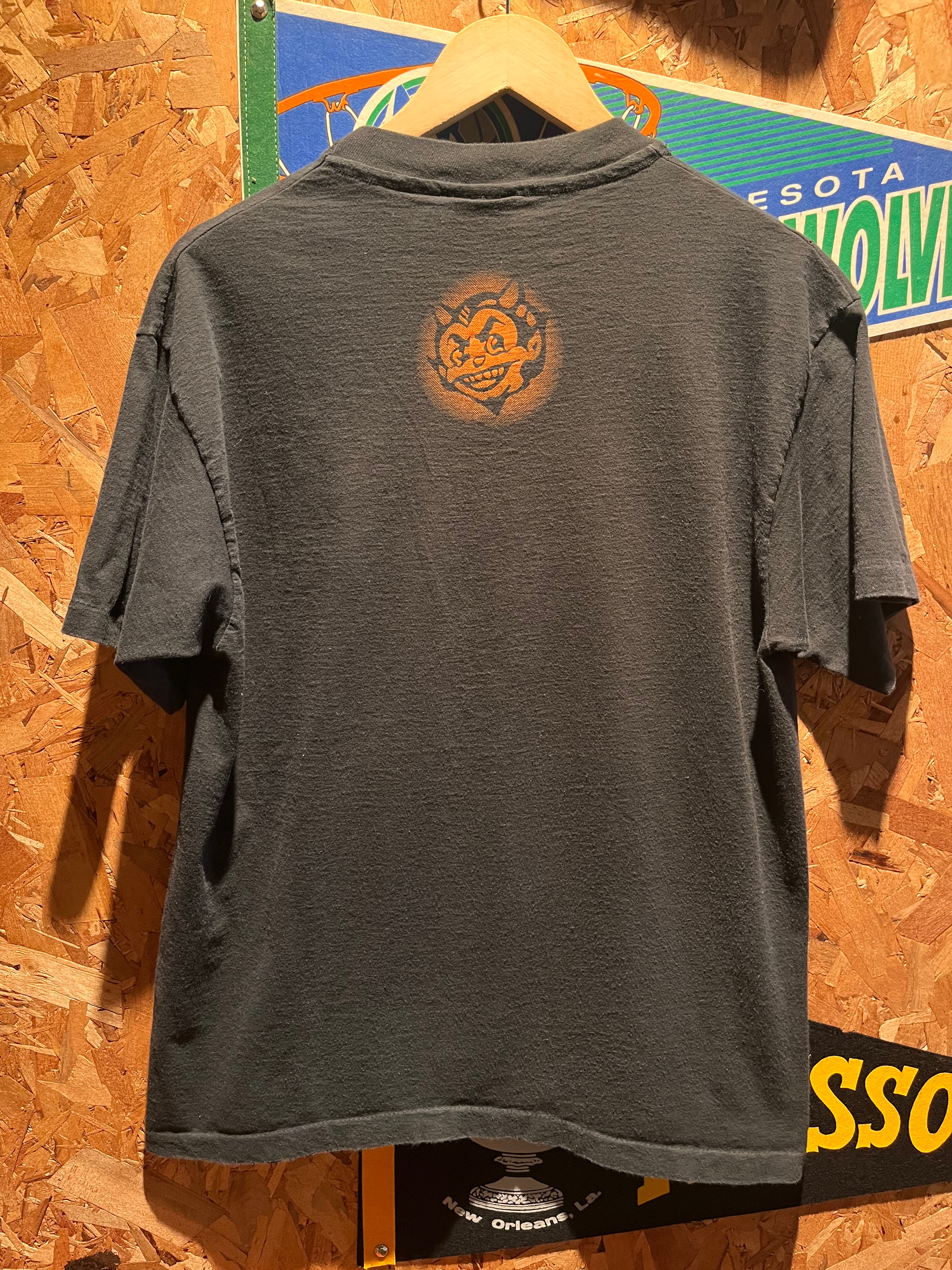 Vintage Porno for Pyros Devil Giant Band 90's Black T-Shirt: XL