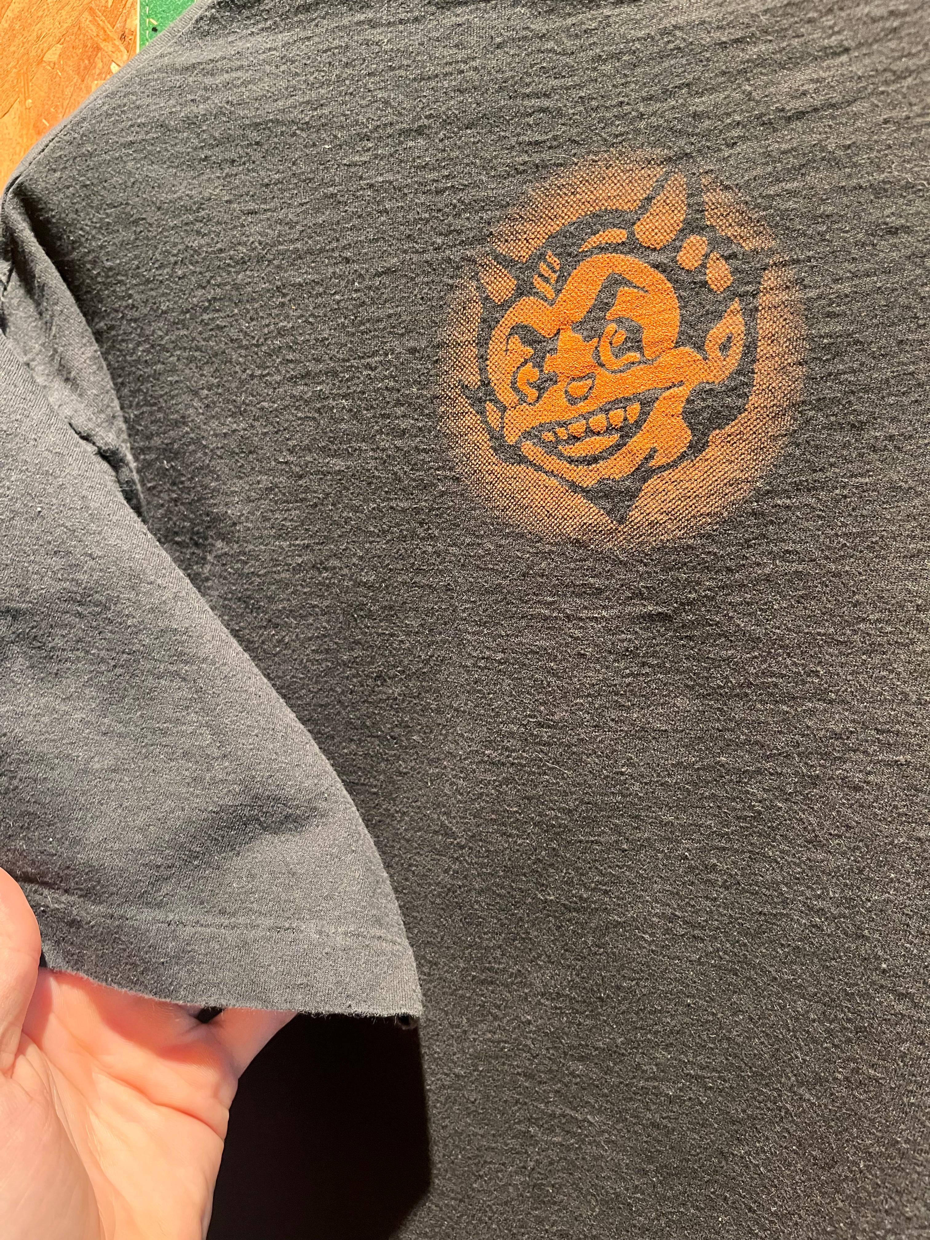 Vintage Porno for Pyros Devil Giant Band 90's Black T-Shirt: XL