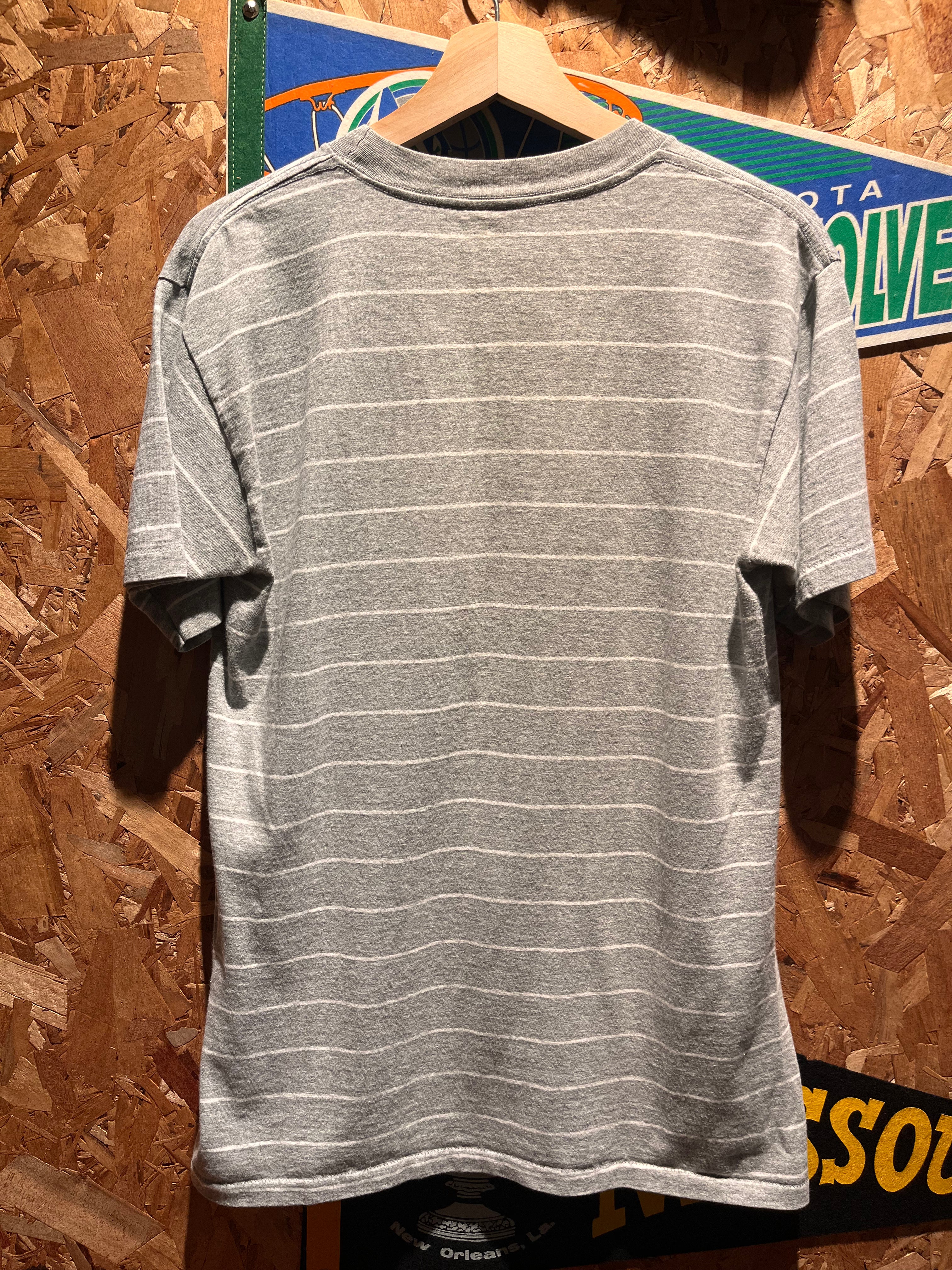 Vintage University of Kentucky Wildcats UK Grey Striped 90's T-Shirt: Medium