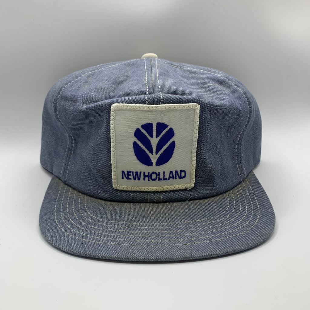 Vintage New Holland Farm Denim Patch Snapback K Product Hat