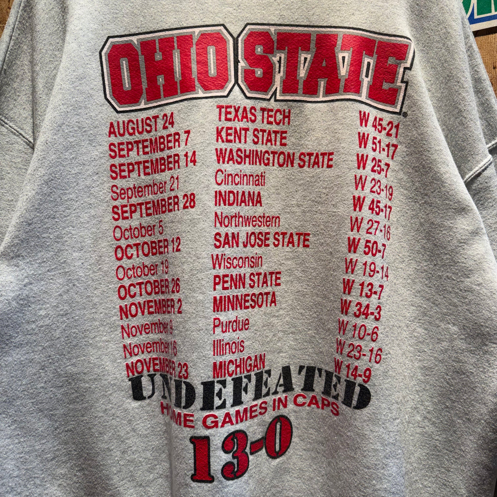 Vintage Ohio State Football Undefeated Champions Sweatshirt: XXL