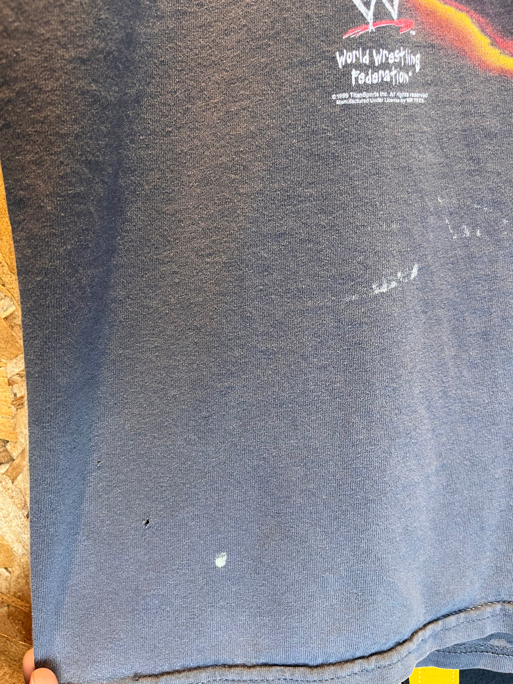 Vintage The Rock Says No Roody Poos Allowed WWF Wrestling T-Shirt: Large