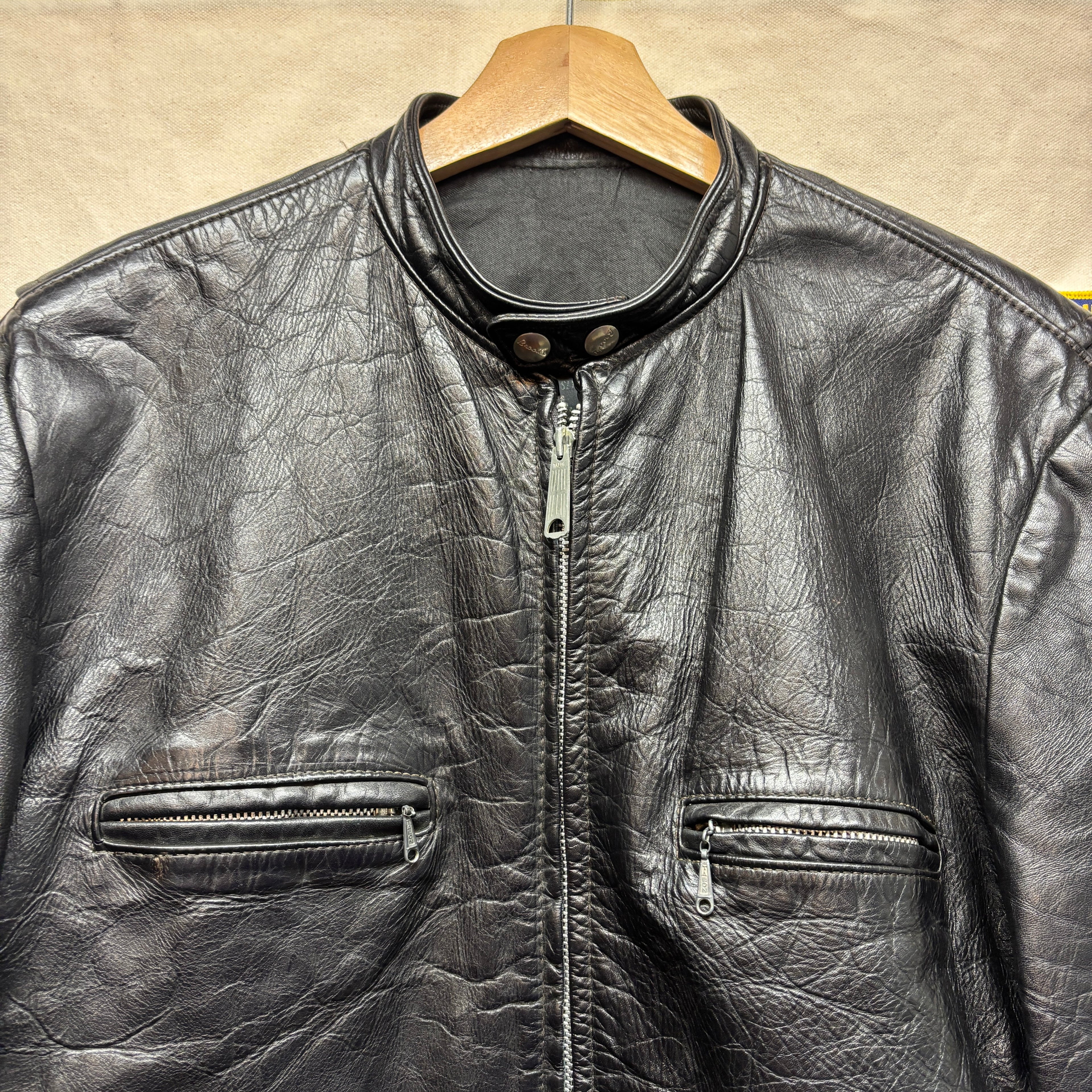 1960's Brooks Cafe Racer Leather Jacket: L