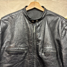 Load image into Gallery viewer, 1960's Brooks Cafe Racer Leather Jacket: L
