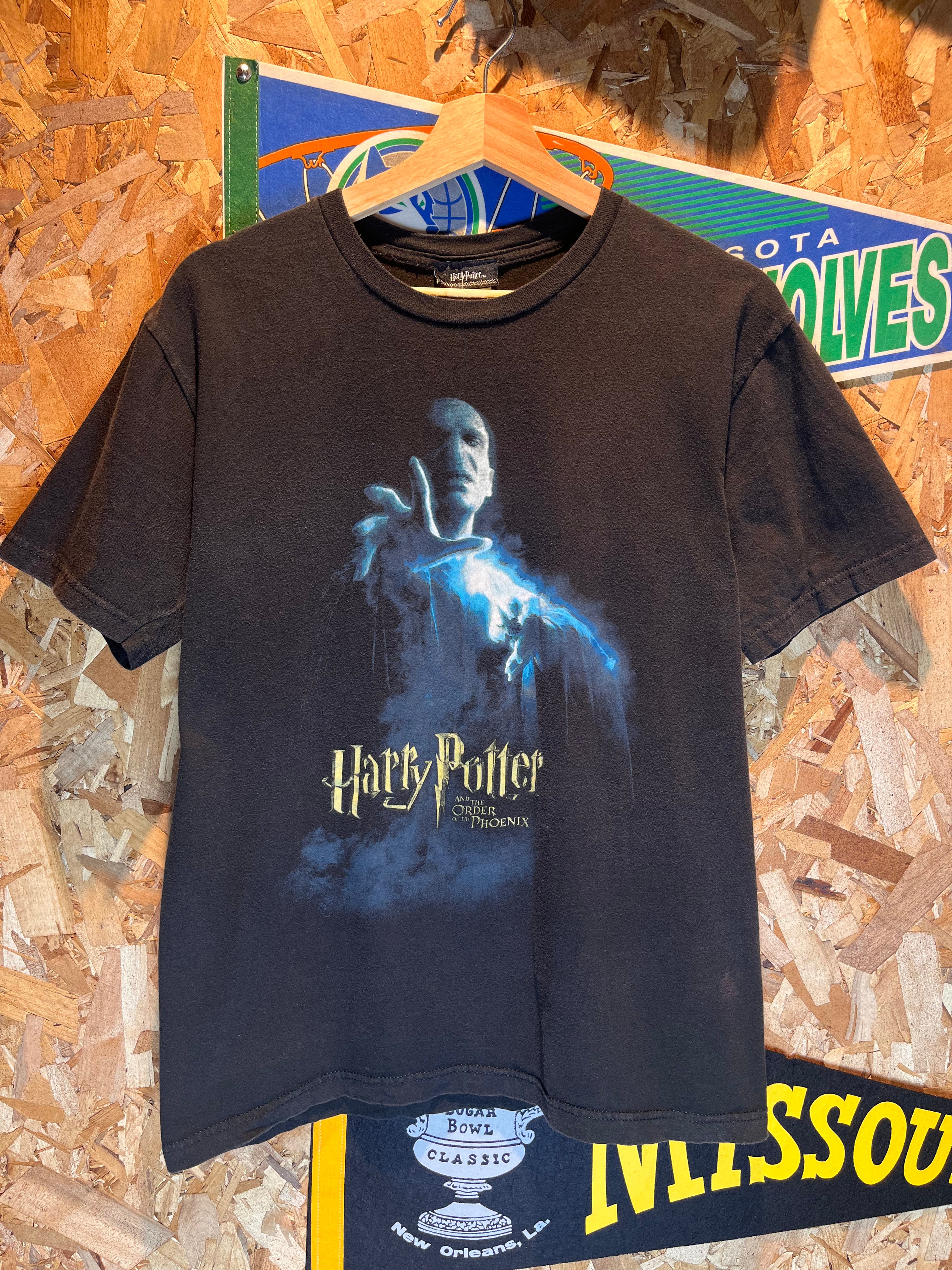 Vintage Harry Potter Order of Phoenix Movie Voldemort Black T-Shirt: Medium