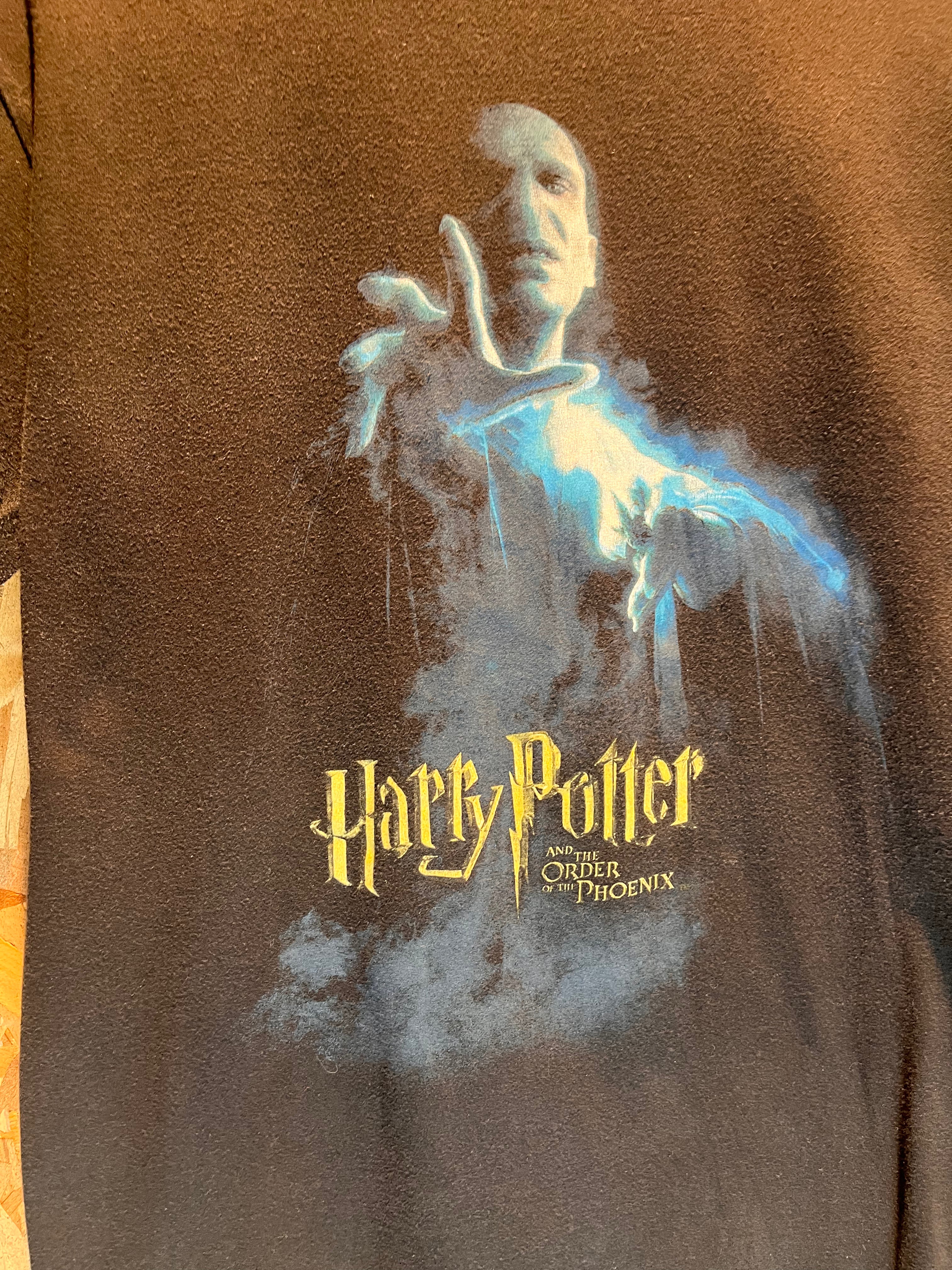 Vintage Harry Potter Order of Phoenix Movie Voldemort Black T-Shirt: Medium