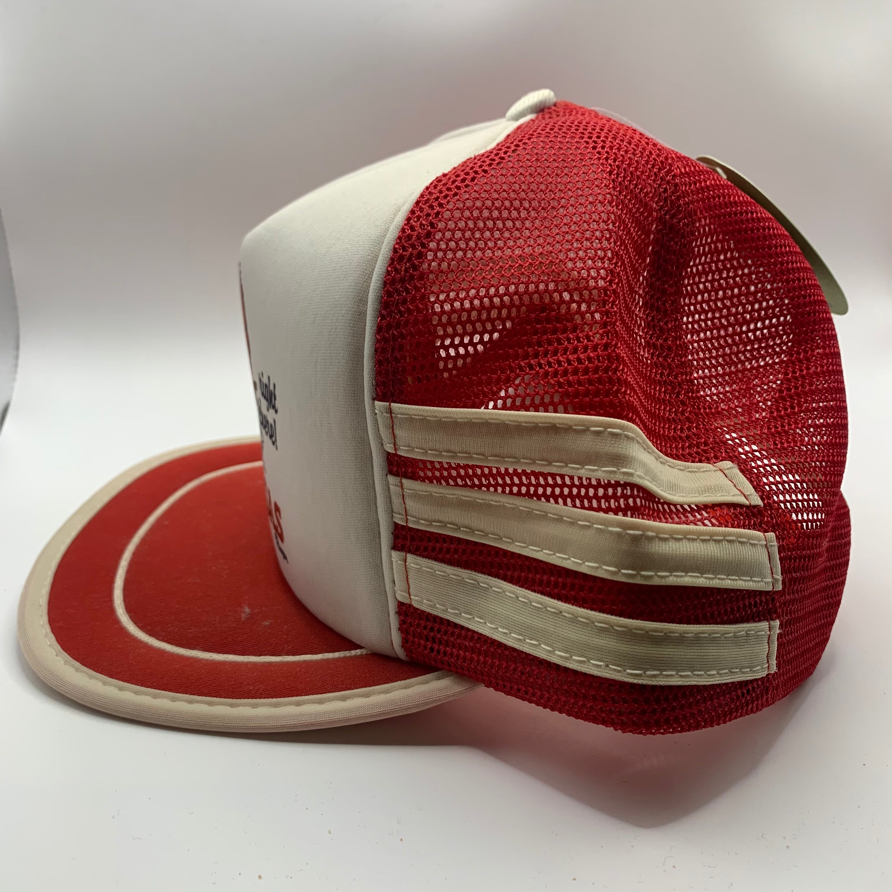 Vintage University of Arkansas Razorbacks Where's The Pork? Right 'chere 3 Stripe Trucker Snapback Hat