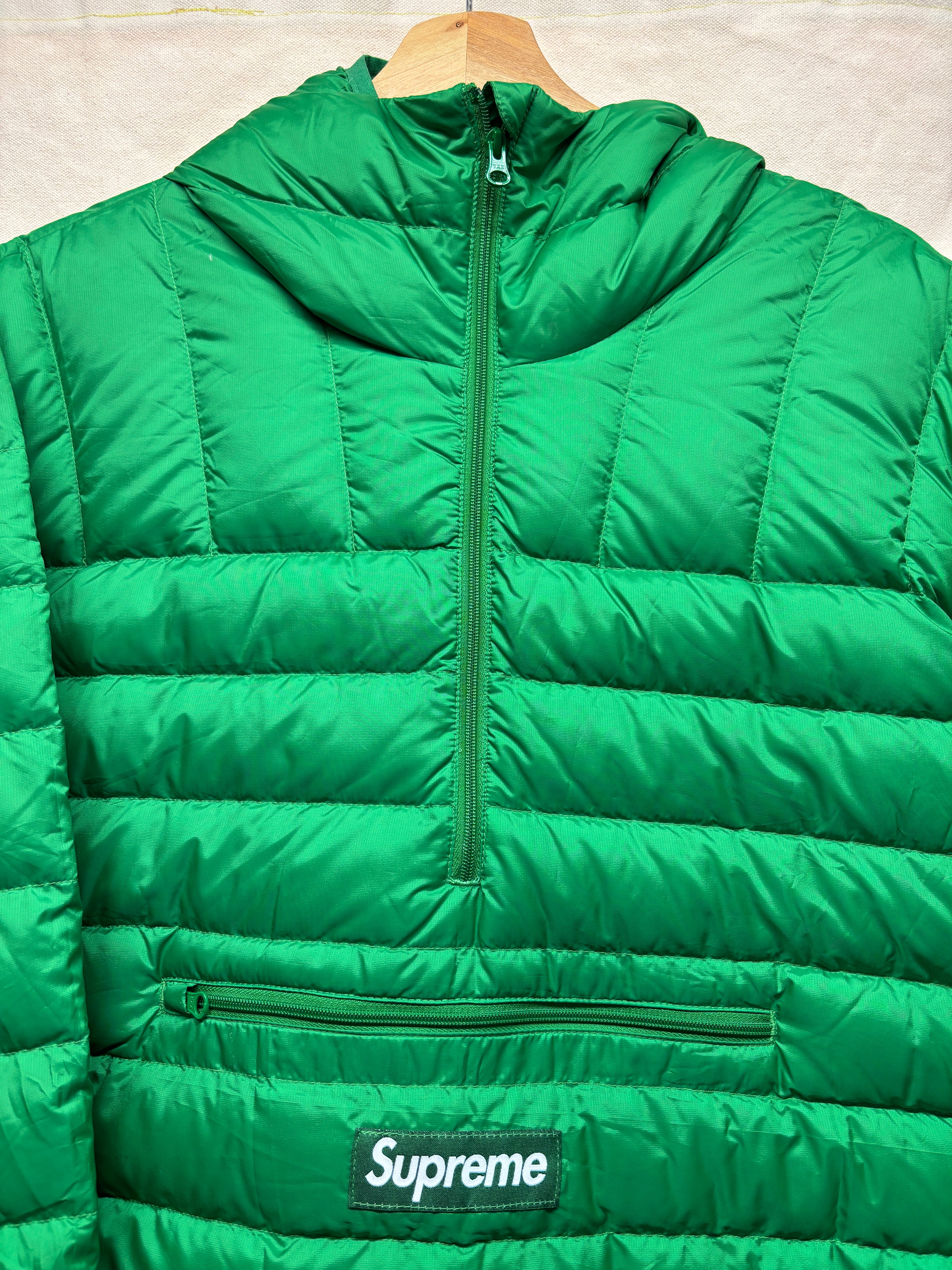 FW22 Supreme Micro Down Half Zip Hooded Pullover: M