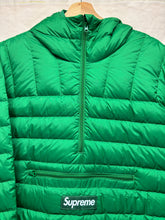 Load image into Gallery viewer, FW22 Supreme Micro Down Half Zip Hooded Pullover: M
