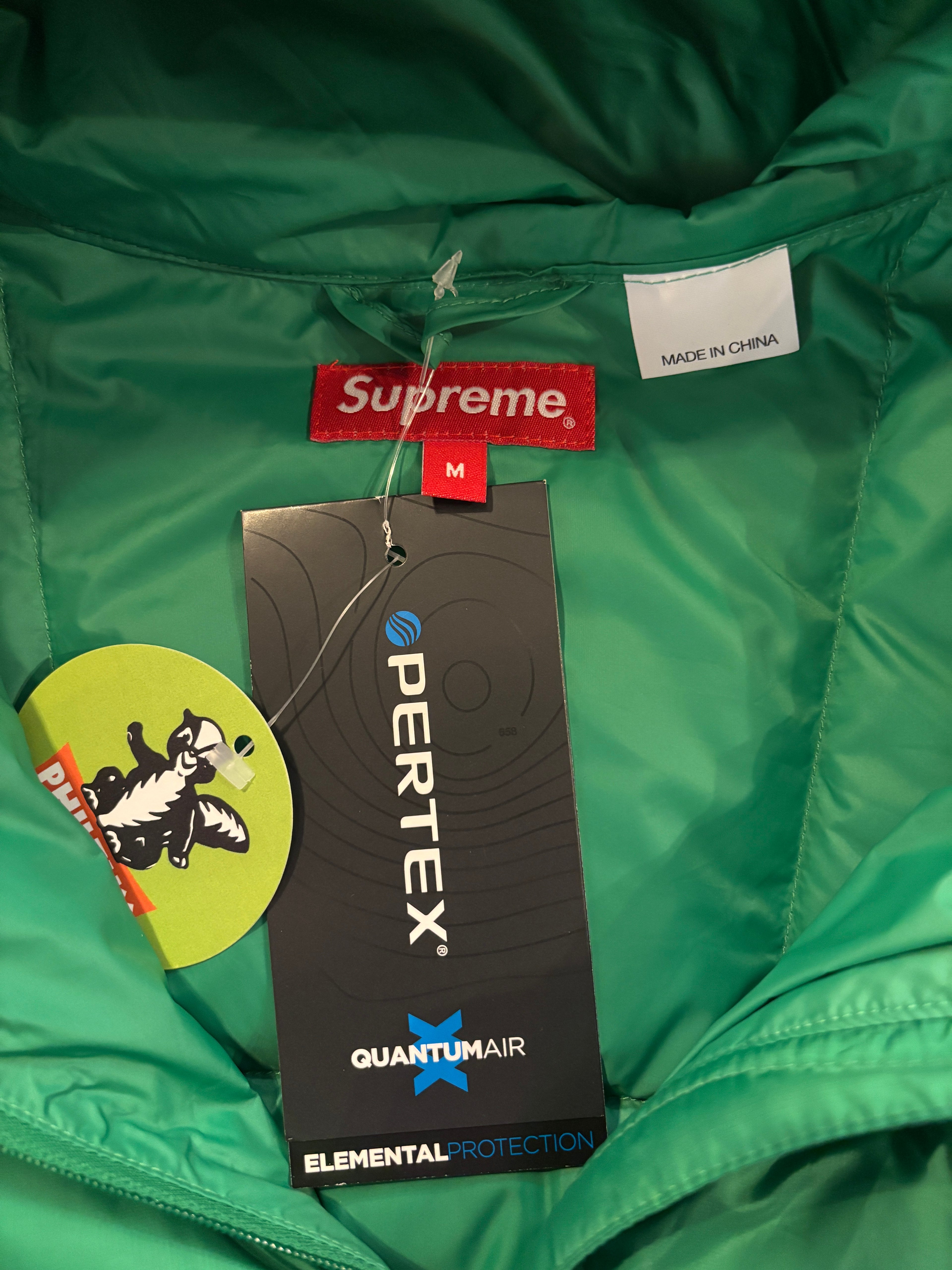 FW22 Supreme Micro Down Half Zip Hooded Pullover: M