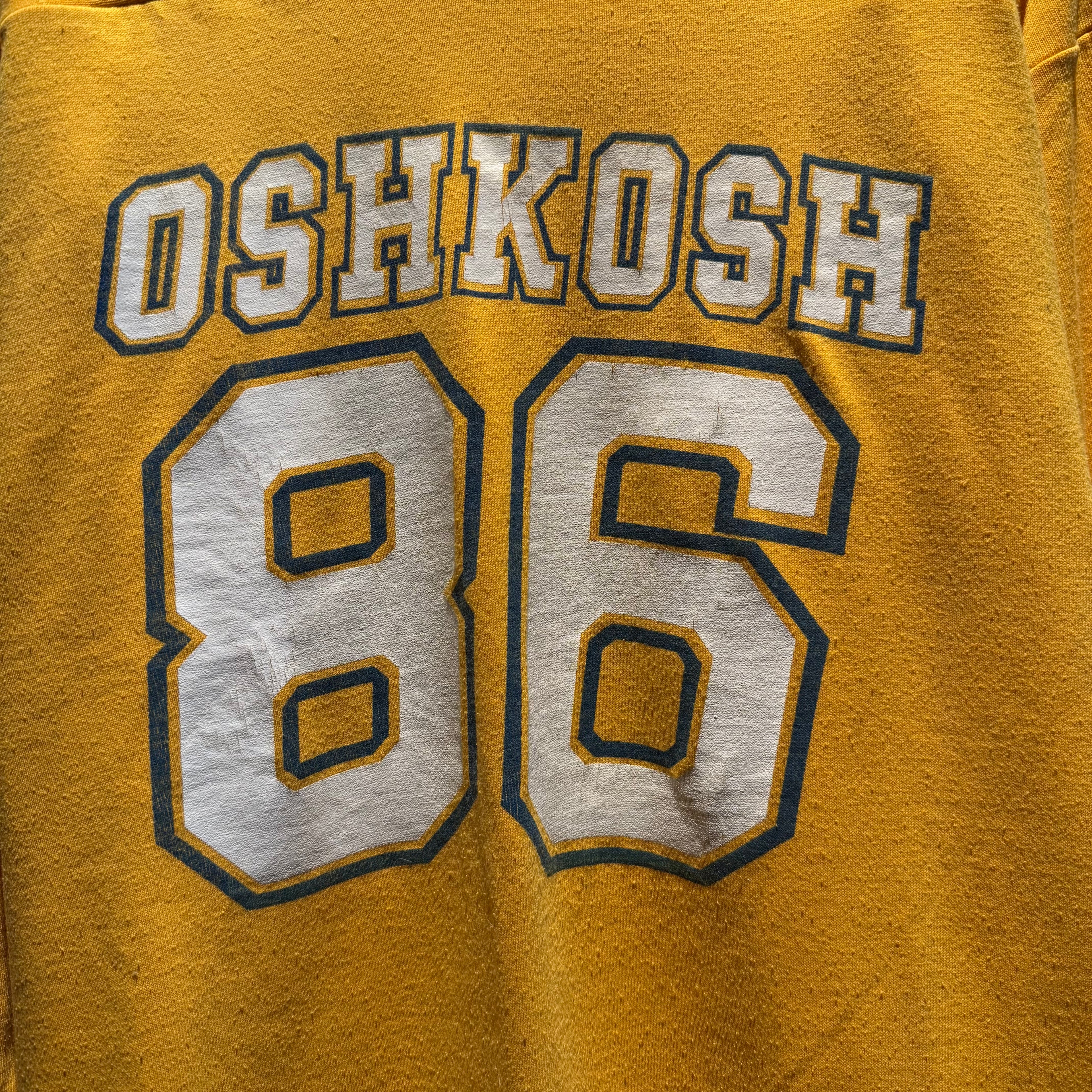 Vintage Yellow Oshkosh Seamless-Side Jersey Shirt: XL