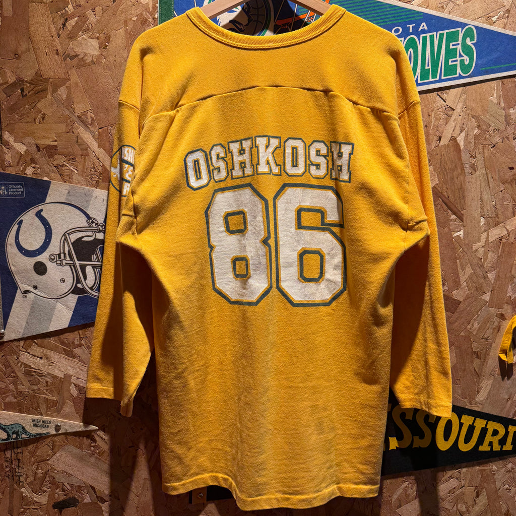 Vintage Yellow Oshkosh Seamless-Side Jersey Shirt: XL